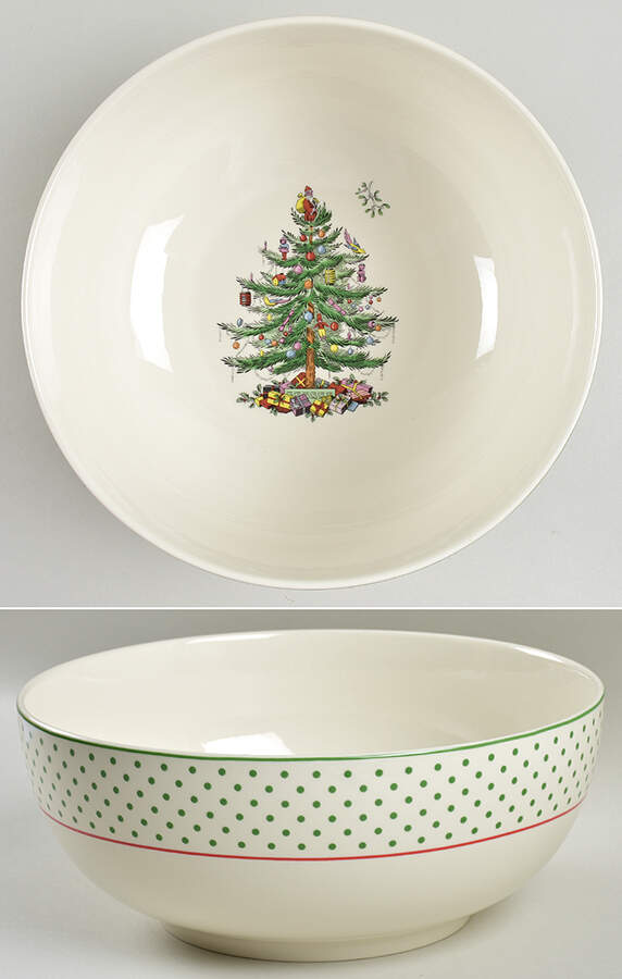 Christmas Tree 10" Large Salad Serving Bowl by Spode-1