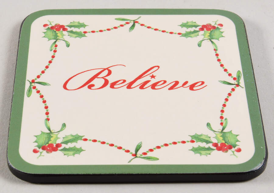Christmas Tree Square Corkback Coaster by Spode-1