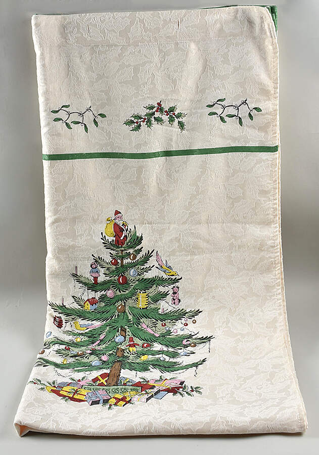 Christmas Tree 72" X 72" Cloth Shower Curtain by Spode-1