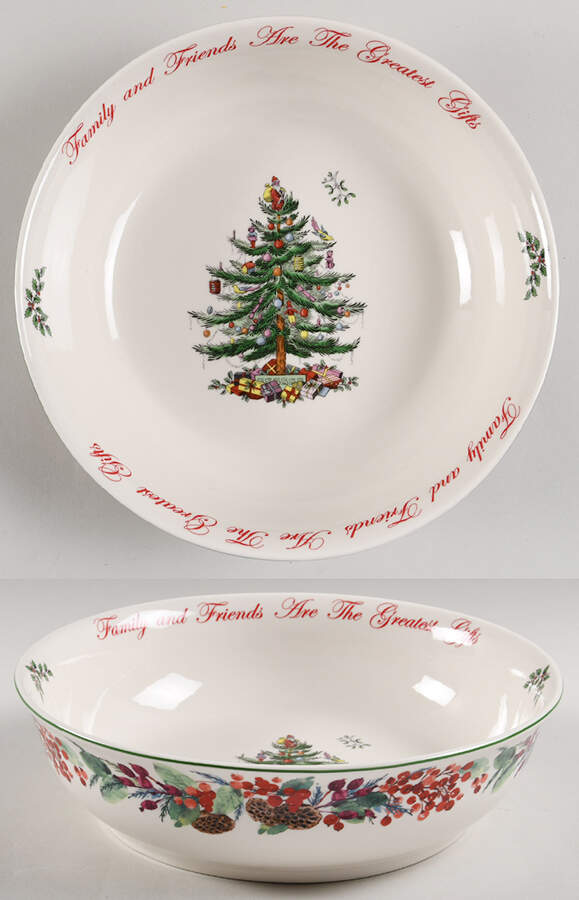 Christmas Tree 10" Annual Round Serving Bowl by Spode-1