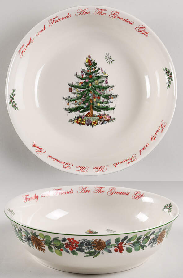 Christmas Tree 10" Annual Round Serving Bowl by Spode-1