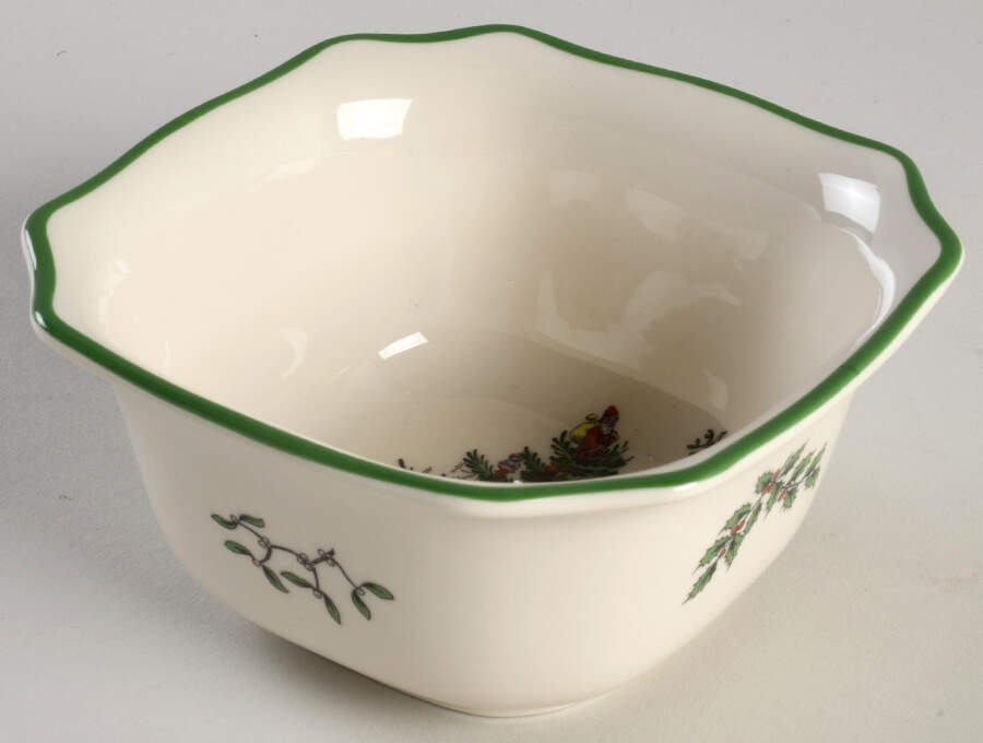 Christmas Tree 4" Square Bowl by Spode-1