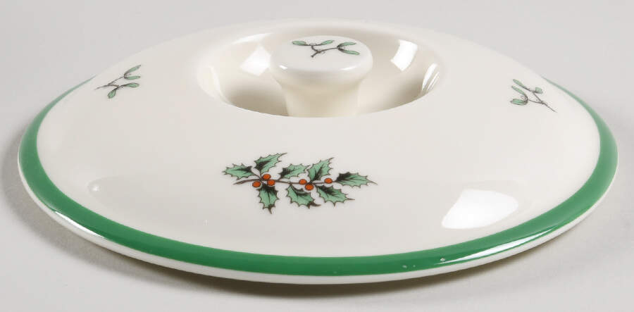 Christmas Tree Lid for 1 Pt Rnd Deep Covered Casserole by Spode-1
