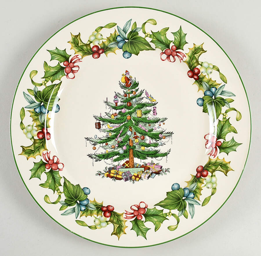 Christmas Tree 12" Round Buffet Plate by Spode-1
