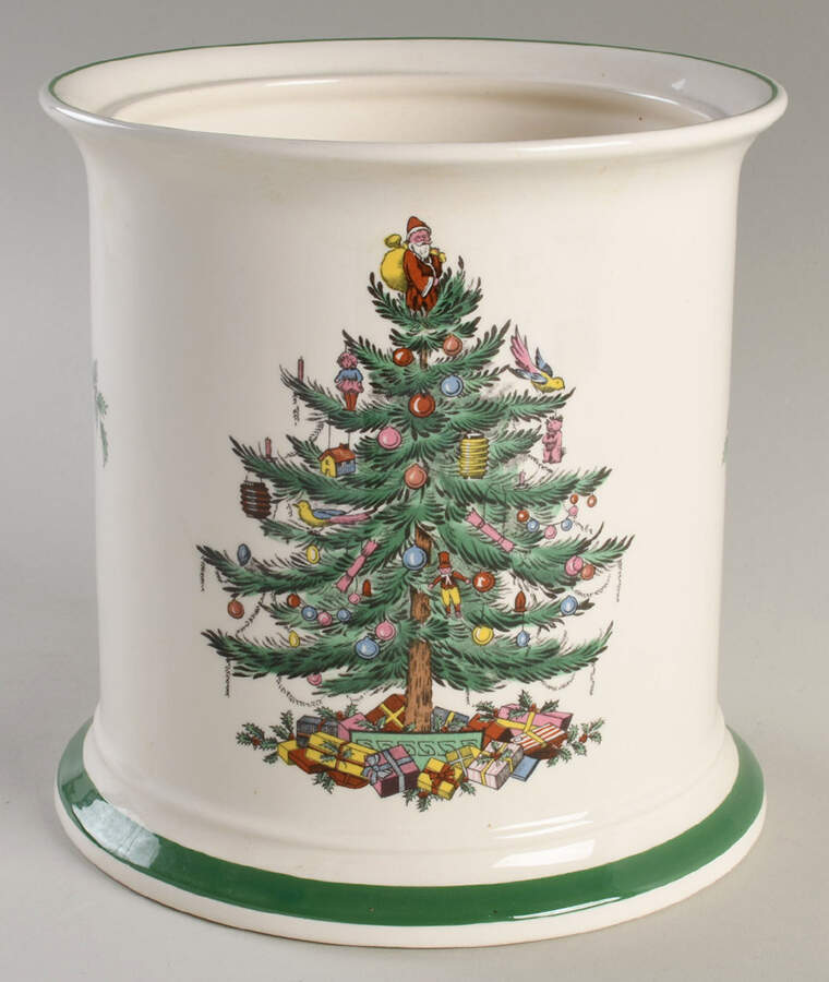 Christmas Tree Cookie Jar No Lid by Spode-1