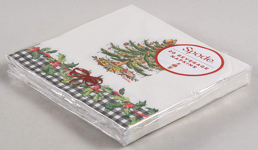 Christmas Tree Package of Paper Beverage Napkins by Spode-1