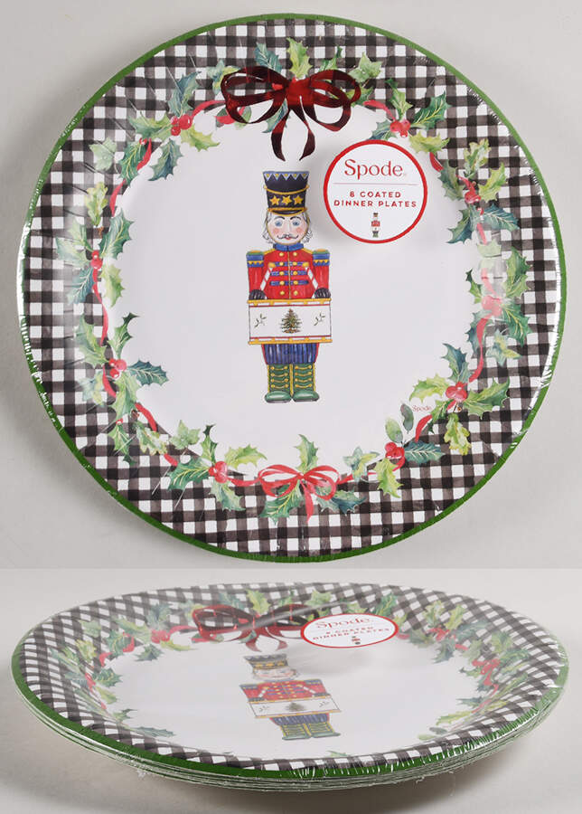 Christmas Tree Pack of 8 - Paper Dinner Plate by Spode-1