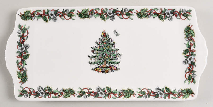 Christmas Tree 13" Sandwich Tray by Spode-1