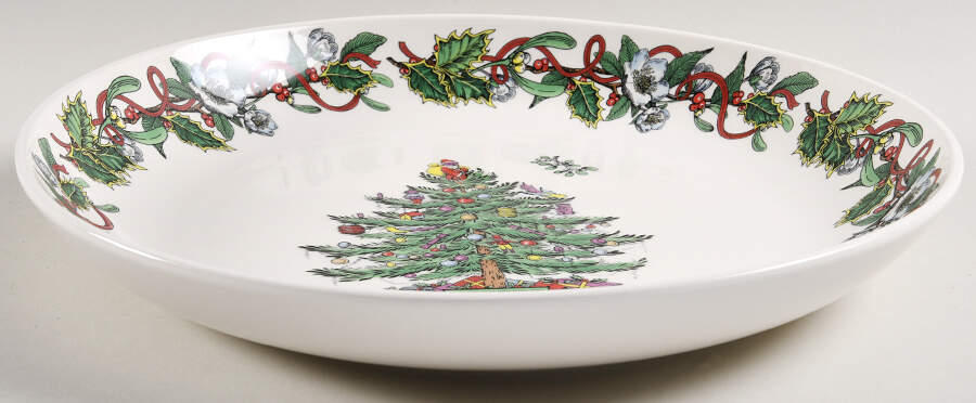 Christmas Tree 12" Round Serving Bowl by Spode-1