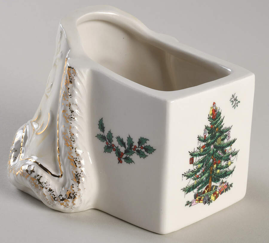 Christmas Tree Figural Candy Box No Lid by Spode-1