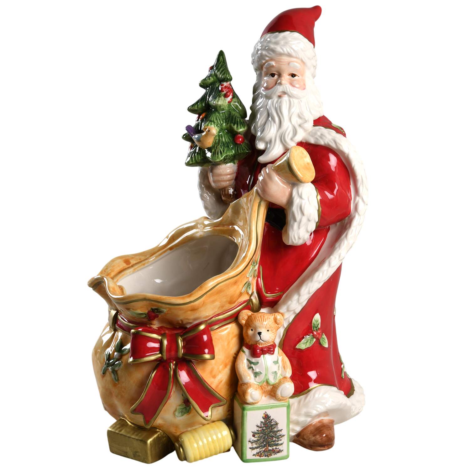 Christmas Tree Figural Cookie Jar No Lid by Spode-1