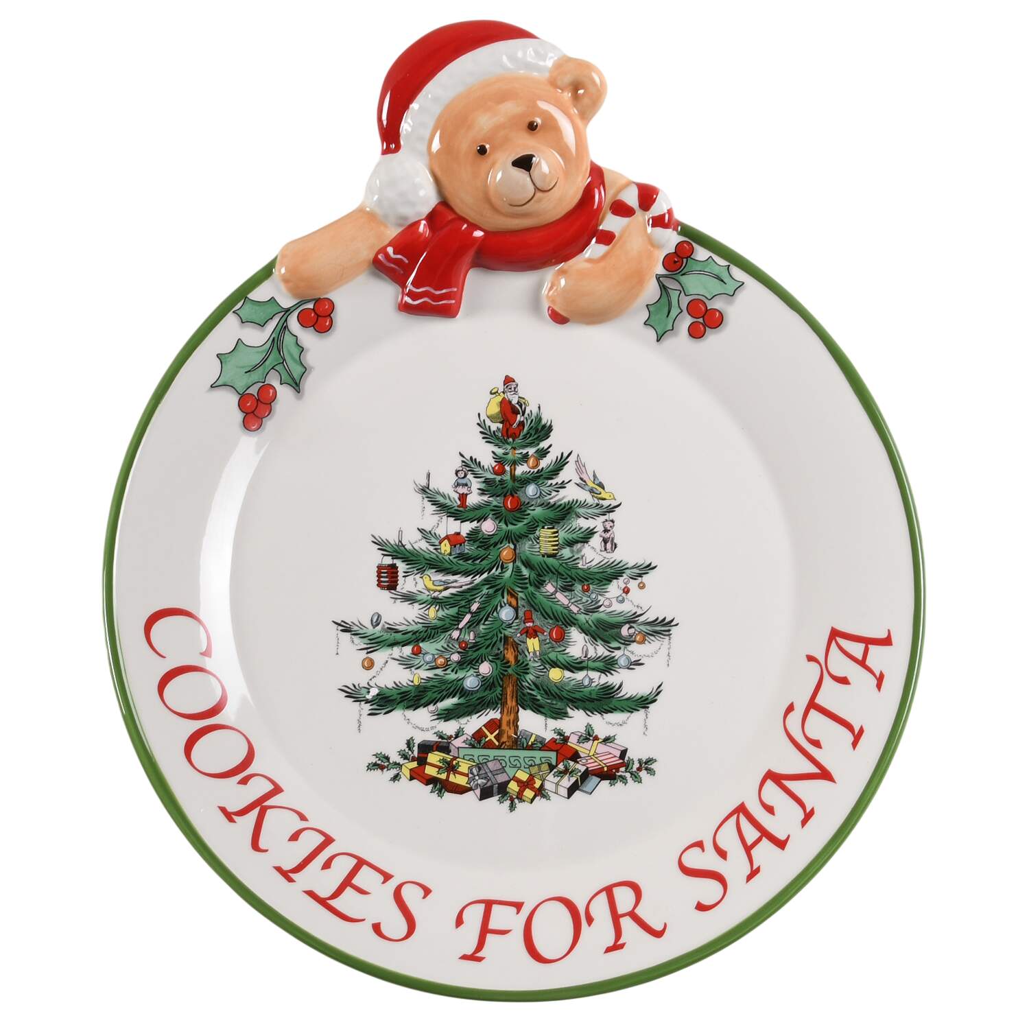 Christmas Tree 12" Cookies for Santa Platter by Spode-1