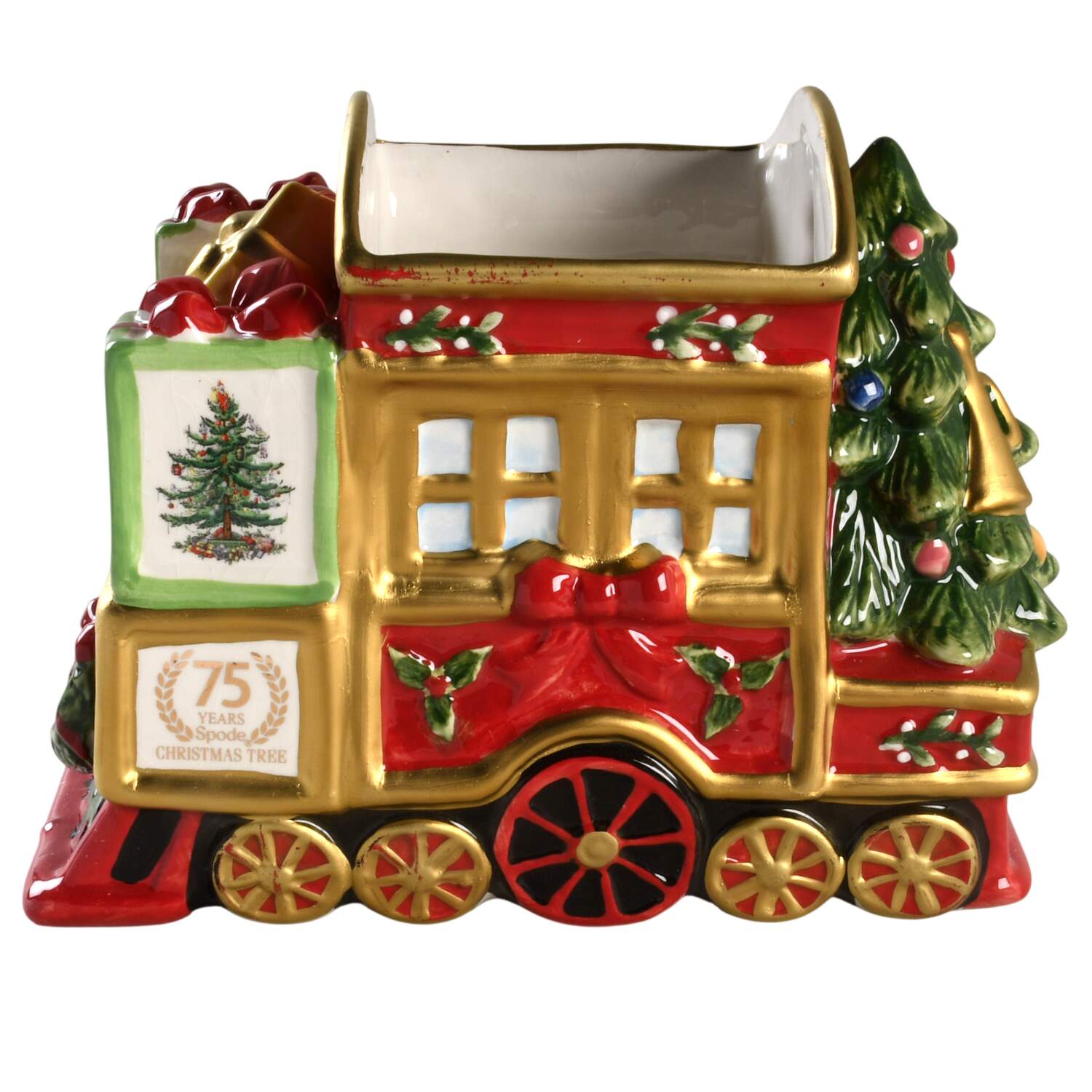 Christmas Tree Train Shaped Planter by Spode-1