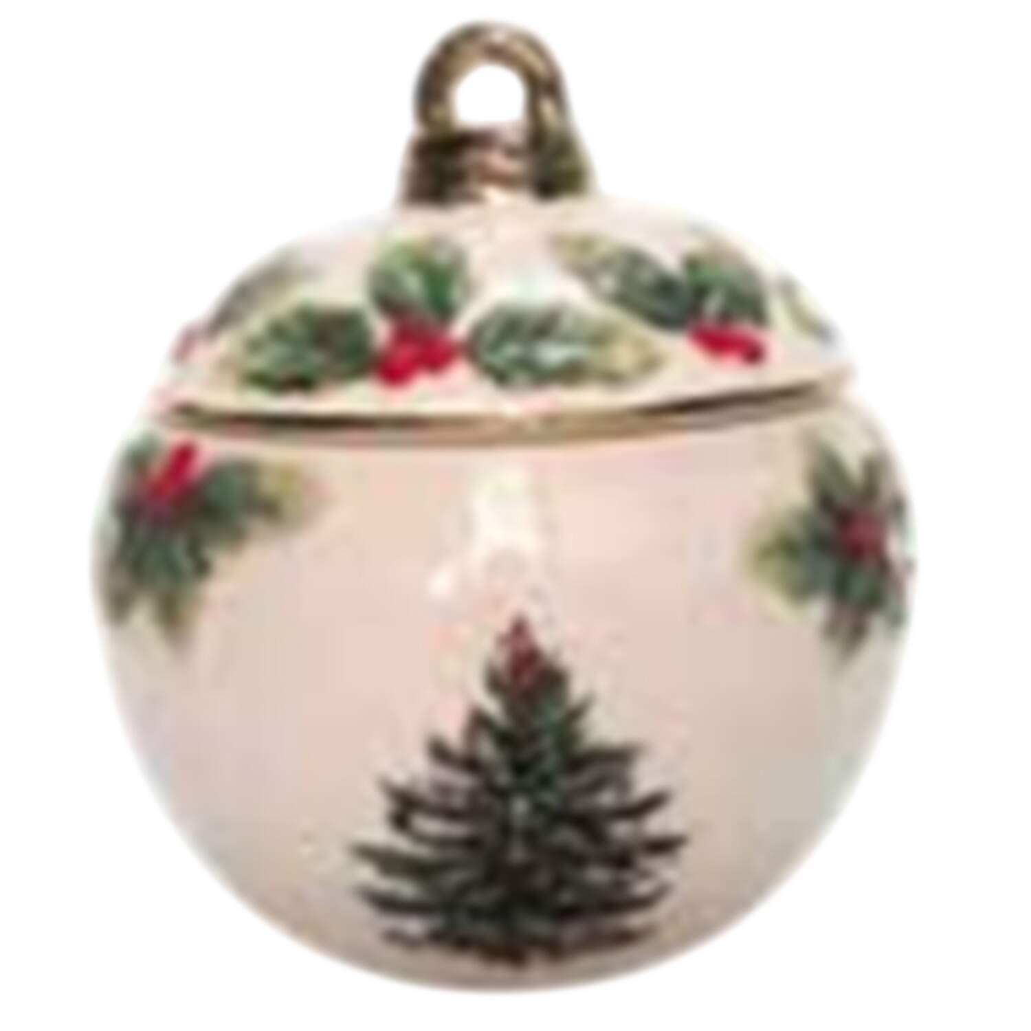 Christmas Tree Figural Candy Box & Lid by Spode-1