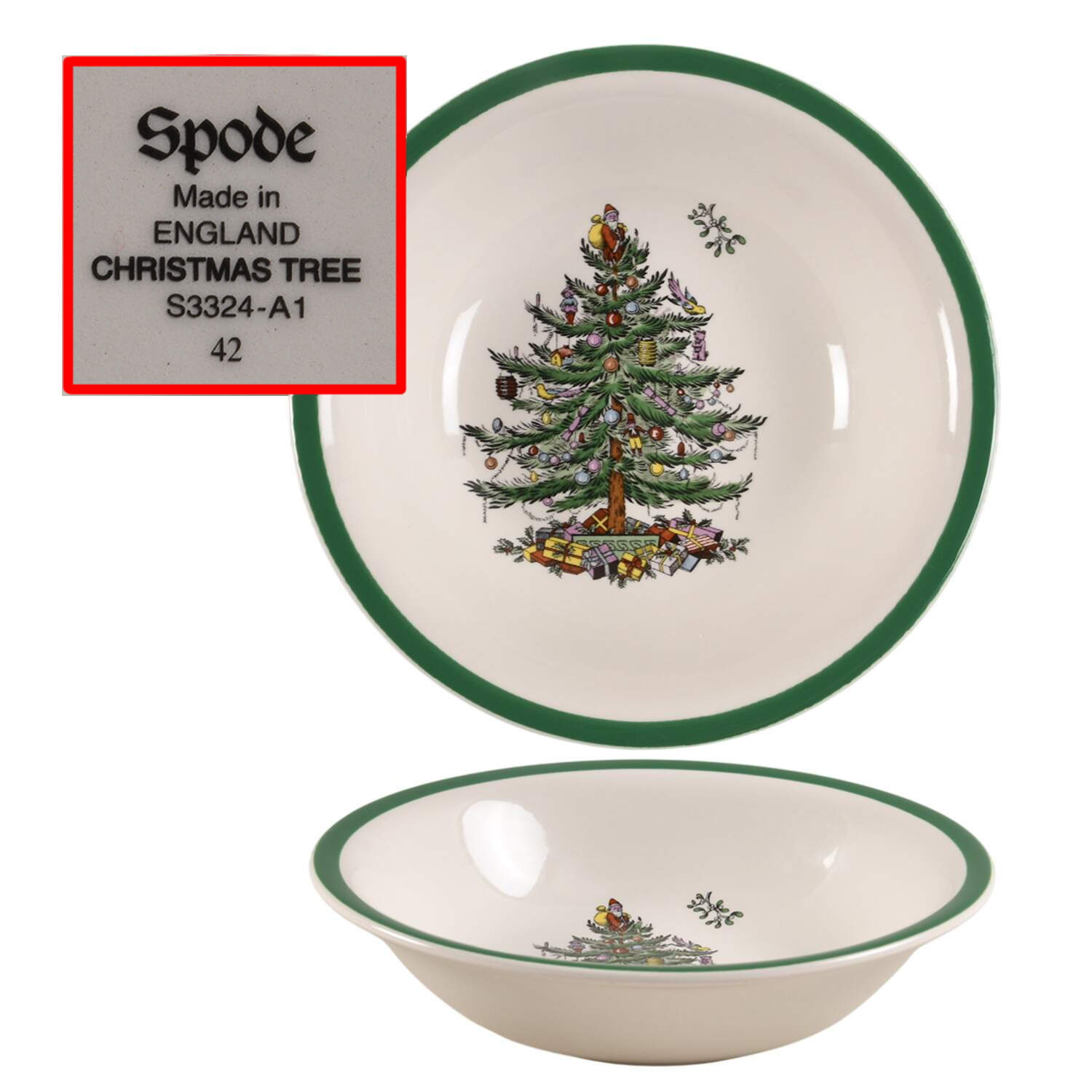 Christmas Tree Ascot Coupe Cereal Bowl by Spode-1