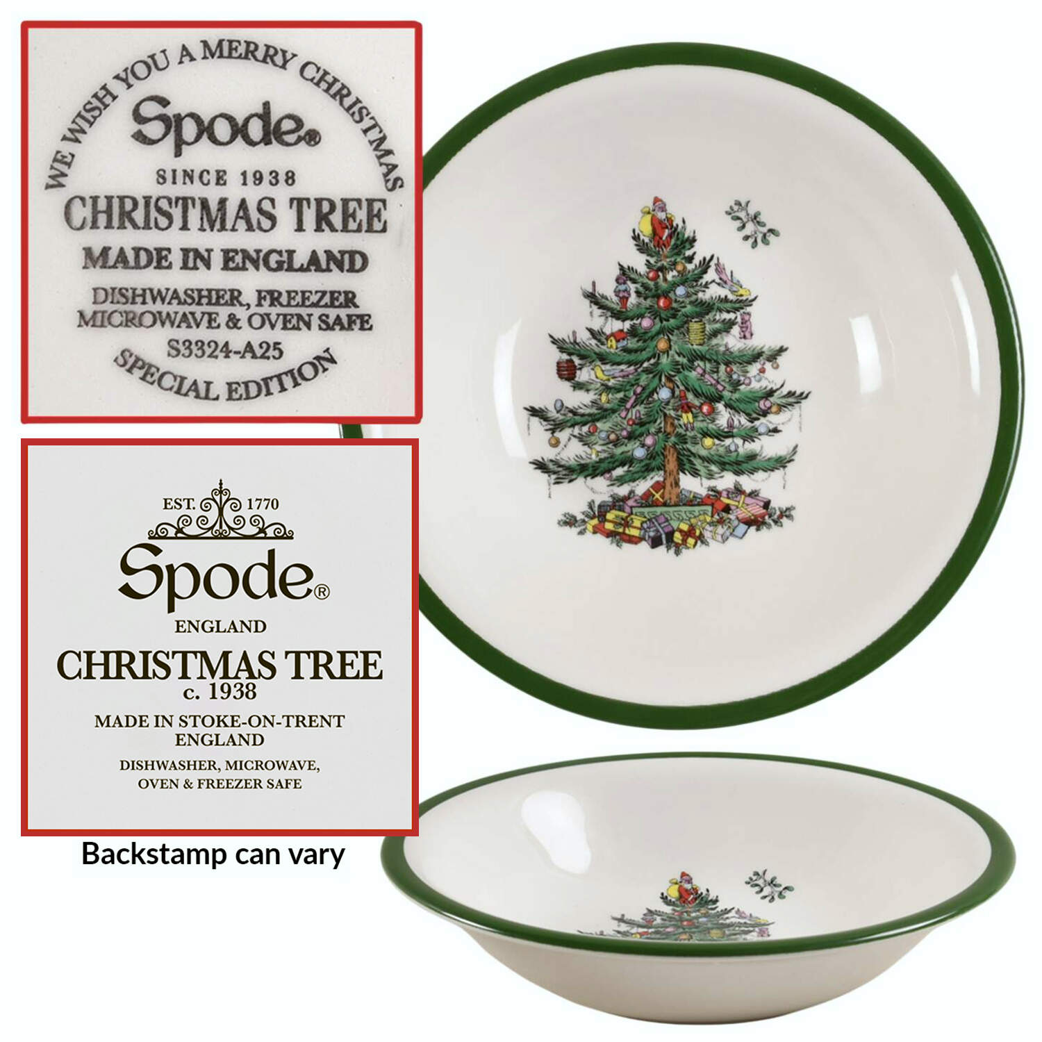 Christmas Tree New Ascot Coupe Cereal Bowl by Spode-1