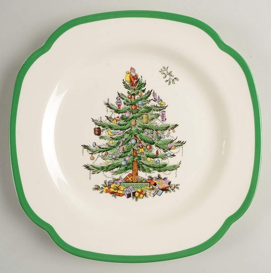 Christmas Tree Square Luncheon Plate by Spode-1