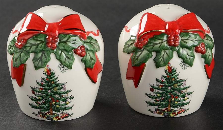Christmas Tree Salt & Pepper Set by Spode-1