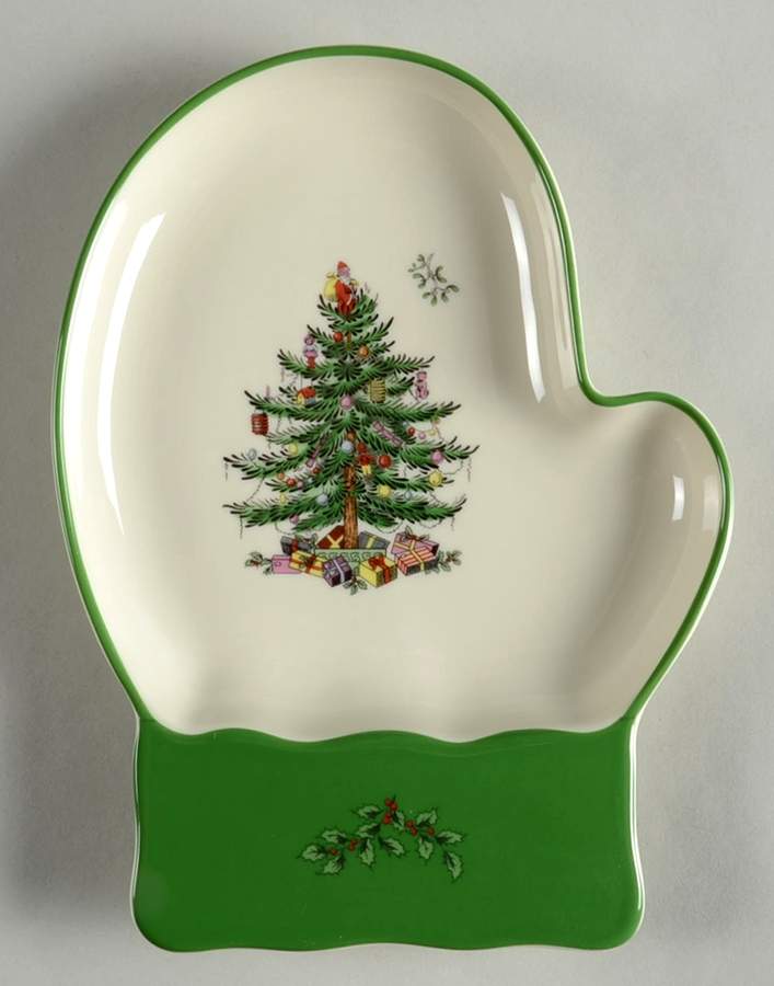 Christmas Tree 7" Mitten Dish by Spode-1