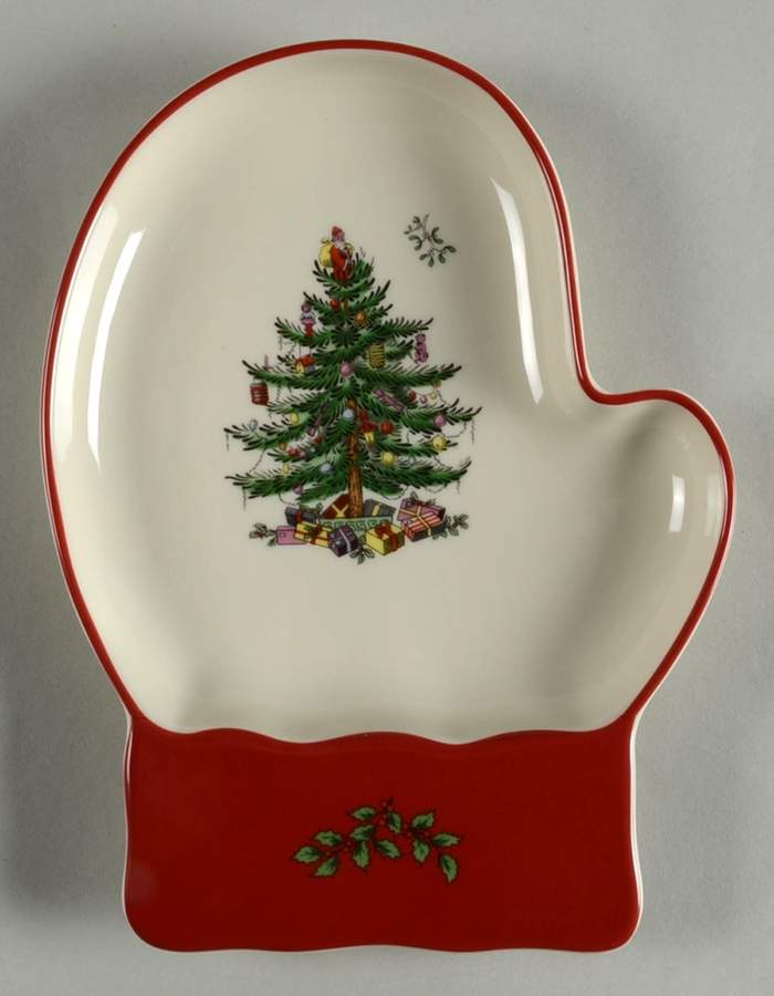 Christmas Tree 7"Mitten Dish by Spode-1