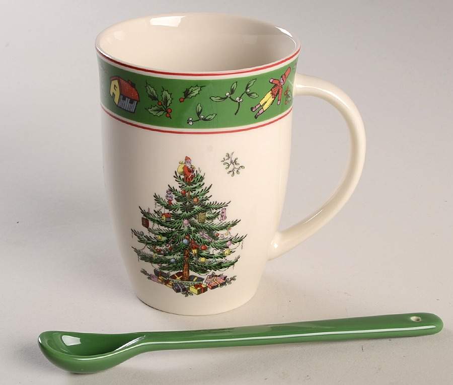 Christmas Tree Mug & Spoon Set by Spode-1