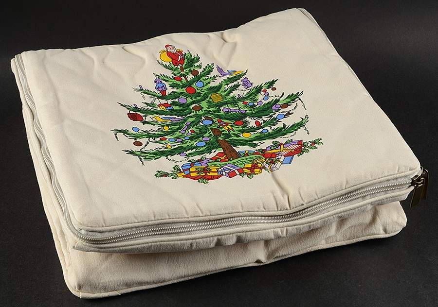 Christmas Tree Dinner Plate Storage Bag/Case Holds 8 by Spode-1