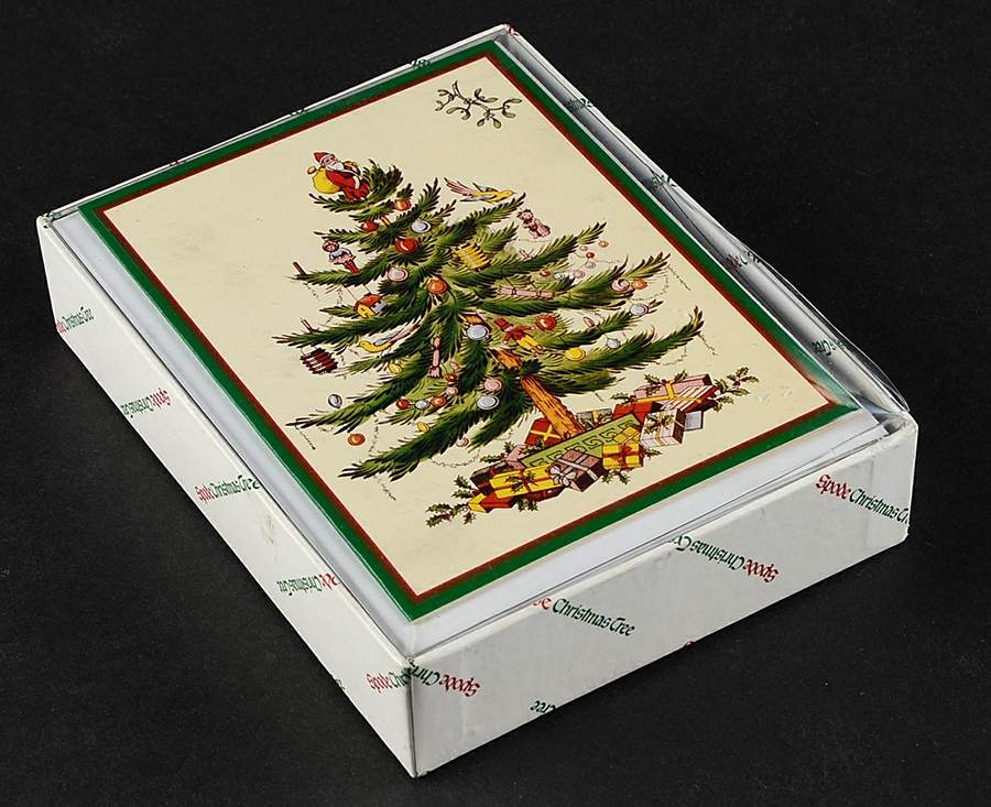 Christmas Tree Box of 15 Note Cards & Envelopes by Spode-1