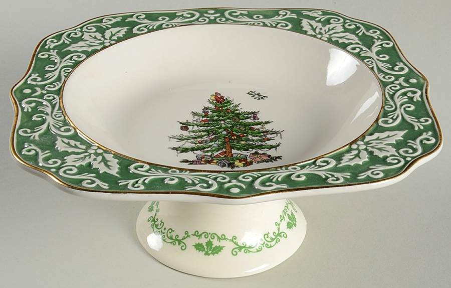 Christmas Tree 7" Footed Bowl by Spode-1