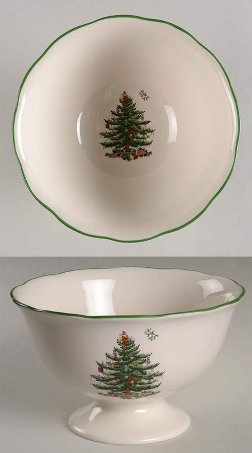 Christmas Tree Round Compote (Height X Width) by Spode-1