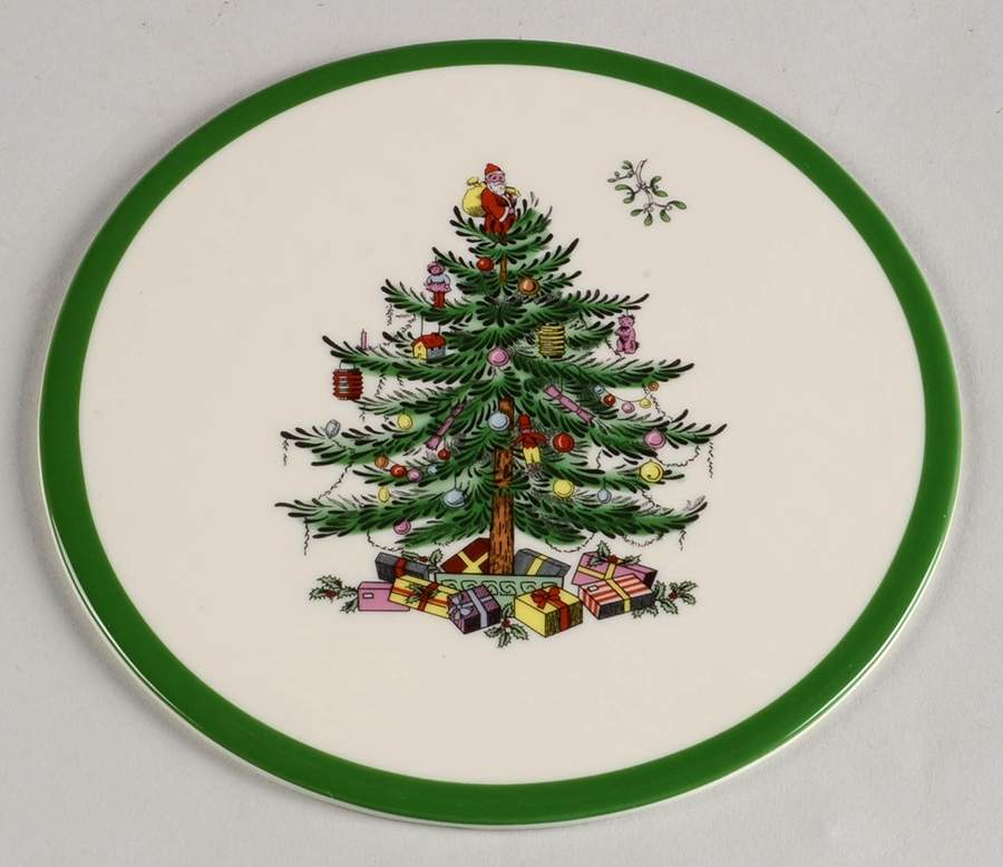 Christmas Tree Tile for 15" Wood Rectangular Cheese Tray by Spode-1
