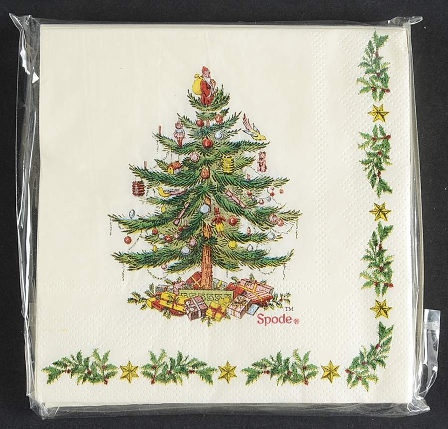 Christmas Tree Package of Paper Beverage Napkins by Spode-1