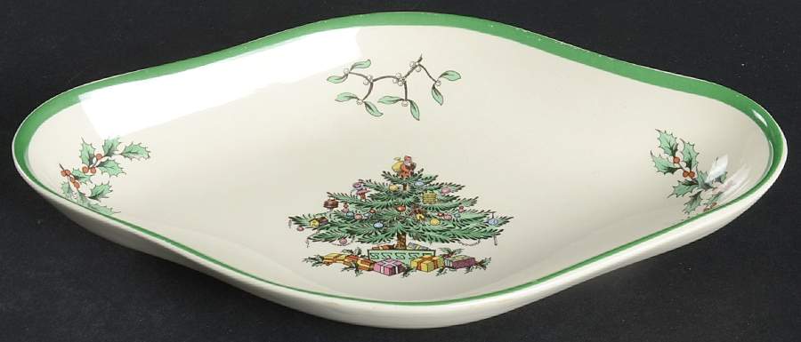 Christmas Tree 8" Pickle Dish by Spode-1