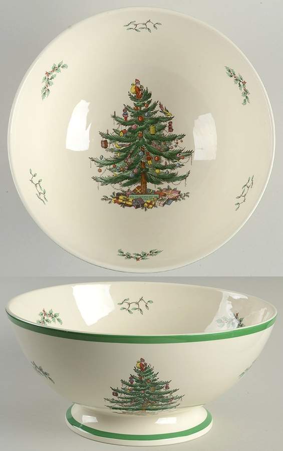 Christmas Tree 11" Large Fruit Bowl by Spode-1