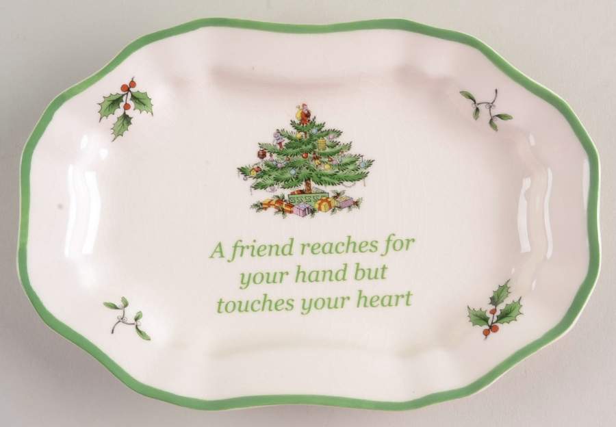 Christmas Tree Sentiment Dish by Spode-1