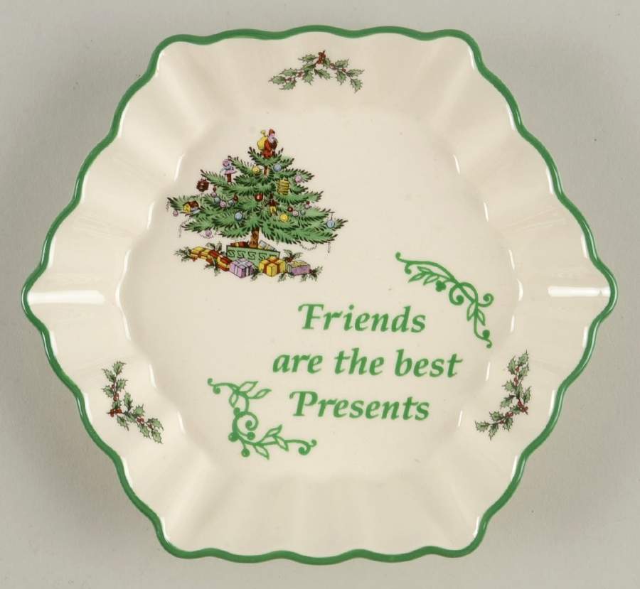 Christmas Tree 5" Hexagonal Tray by Spode-1