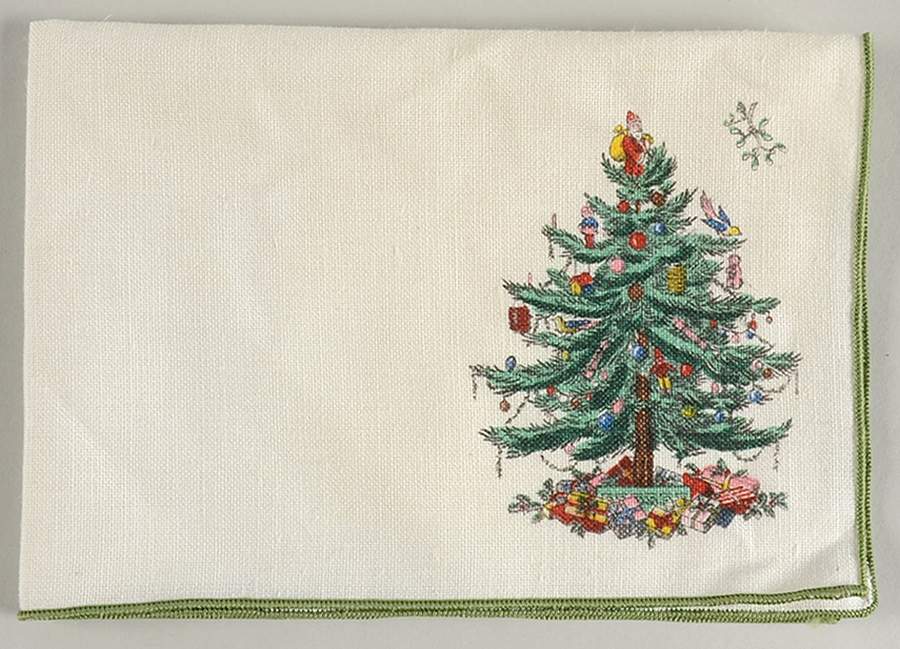 Christmas Tree 17" Cloth Napkin by Spode-1