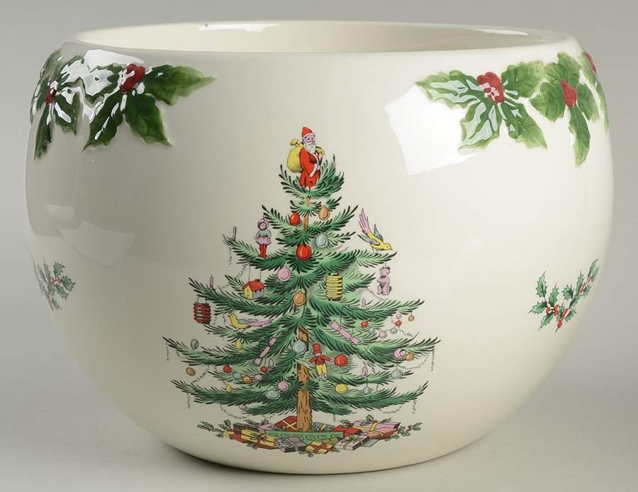 Christmas Tree Cookie Jar No Lid by Spode-1
