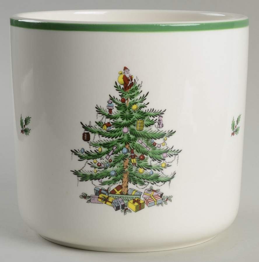 Christmas Tree Cookie Jar No Lid by Spode-1