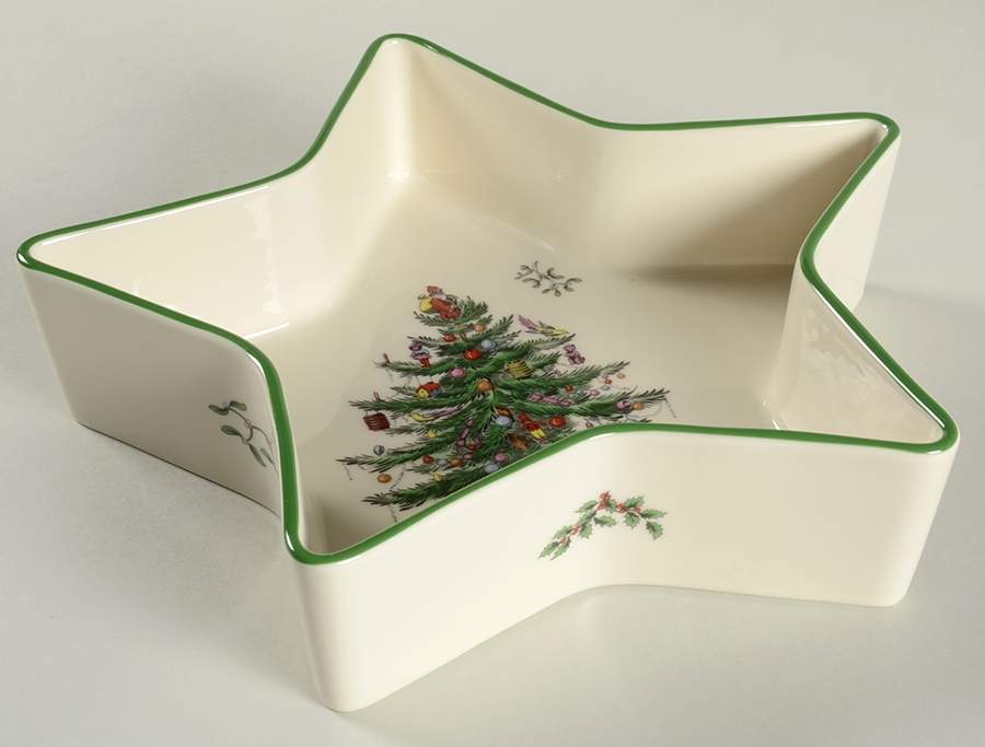 Christmas Tree Medium Star Shaped Dish by Spode-1