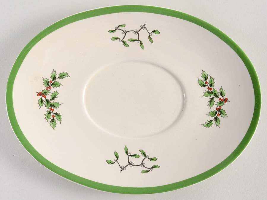 Christmas Tree Underplate for Gravy Boat by Spode-1