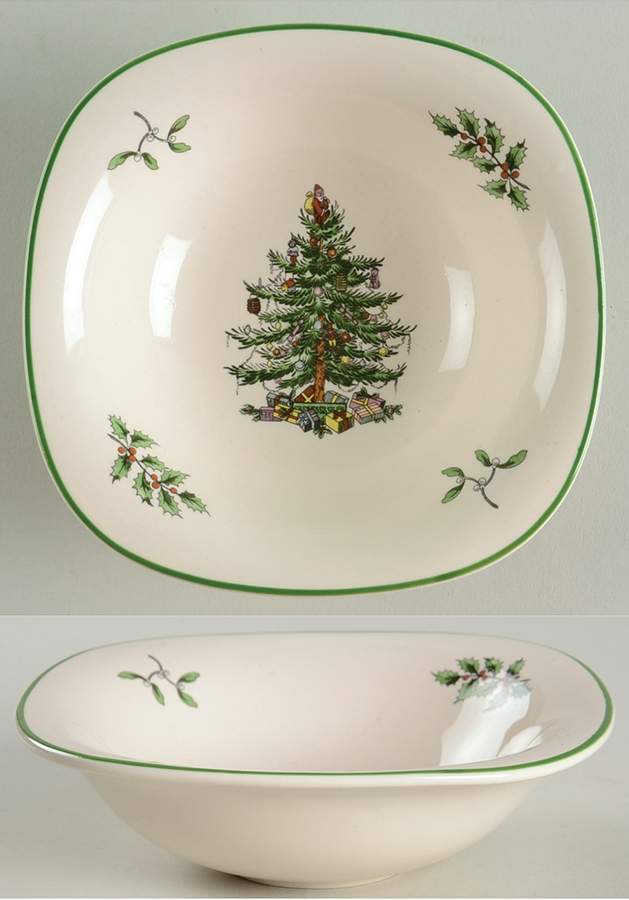 Christmas Tree Dip Bowl/Plate - Set of 3 Motif 1 by Spode-1