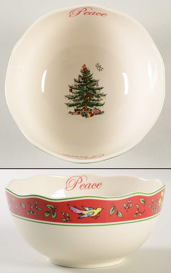Christmas Tree 6" Scalloped Bowl by Spode-1