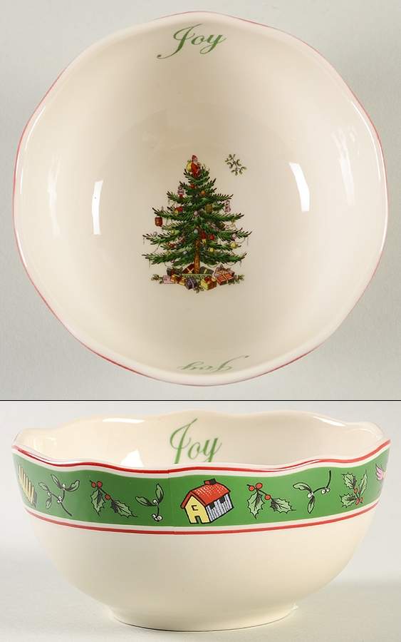 Christmas Tree 4" Scalloped Bowl by Spode-1