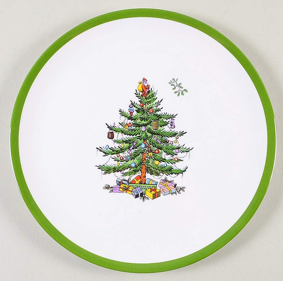 Christmas Tree Melmac/Melamine Child's Plate by Spode-1