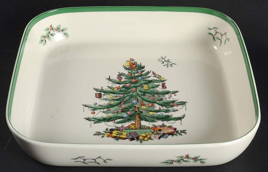 Christmas Tree Square Buffet Dish by Spode-1