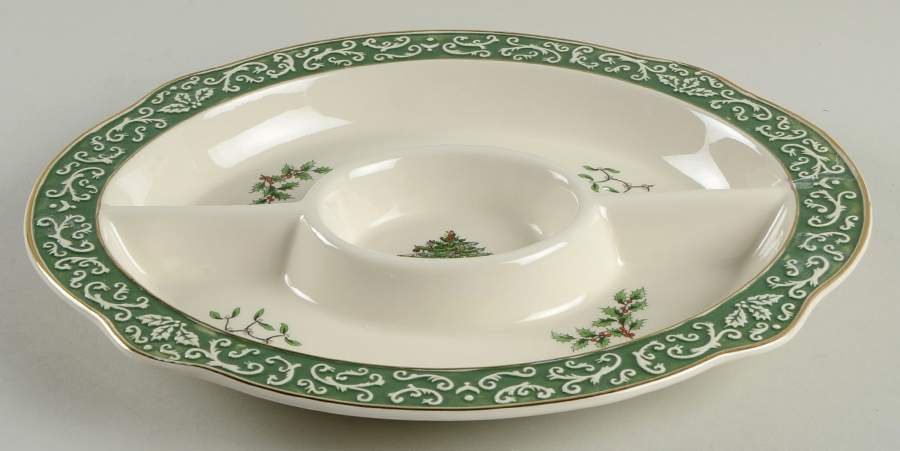 Christmas Tree 1 Piece Chip & Dip by Spode-1