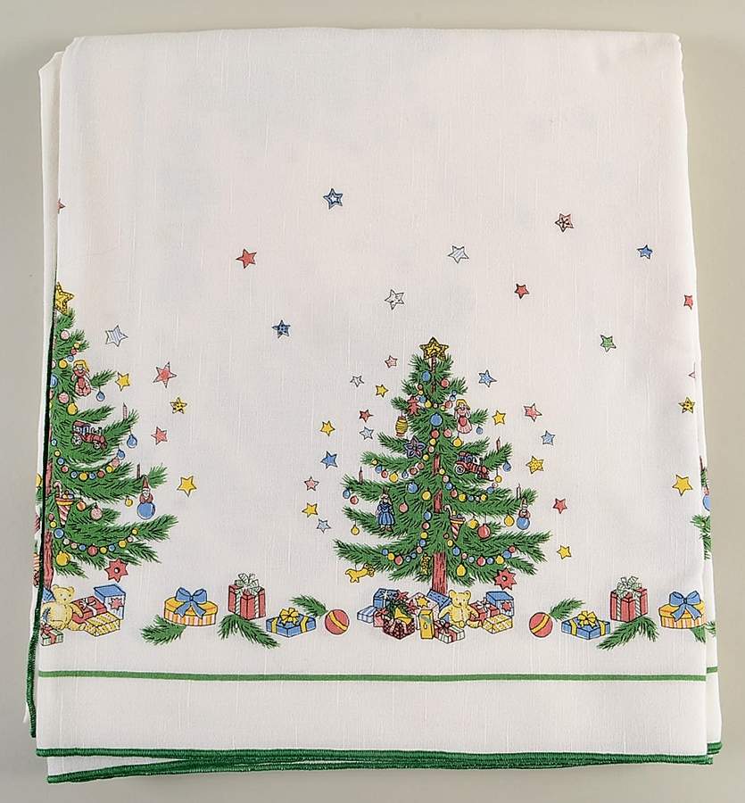 Happy Holidays 63" X 112" Rectangular Tablecloth by Nikko-1