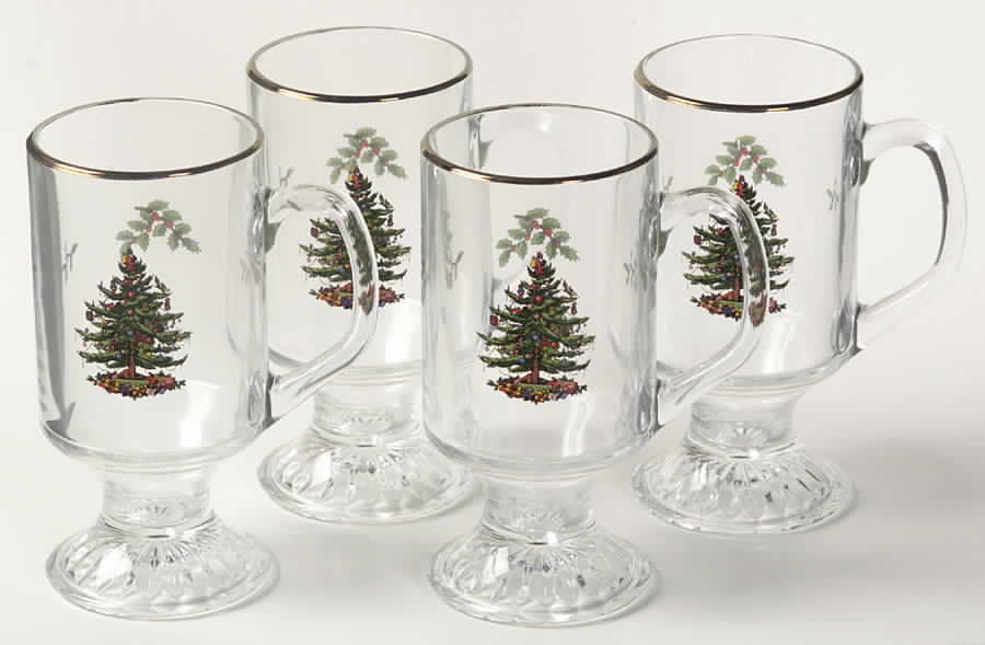 Christmas Tree Glassware Irish Coffee - Set of 4 by Spode-1