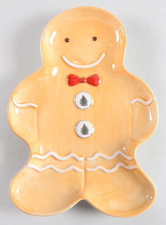 Christmas Tree Gingerbread Shaped Tray by Spode-1