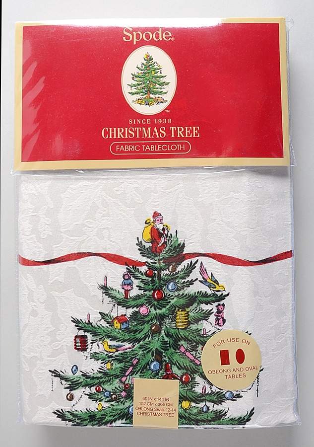 Christmas Tree 60" X 144" Rectangular Tablecloth by Spode-1